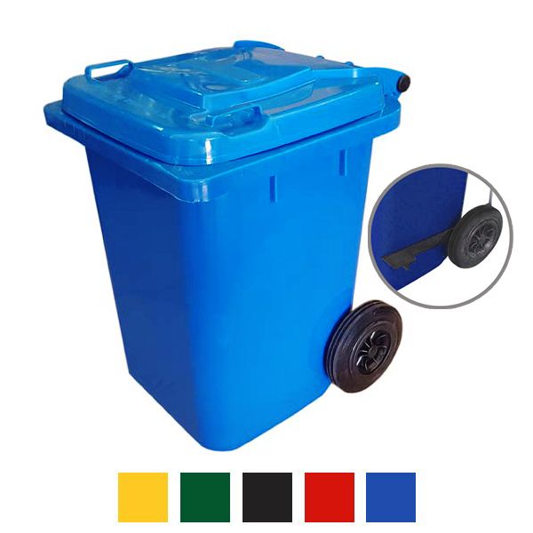 Cubo de basura de reciclaje verde de 240L