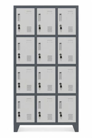 Locker Metálico 12 Puertas, 3 Cuerpos L300-4