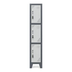 Locker Metálico 3 Puertas, 1 Cuerpo L100-3
