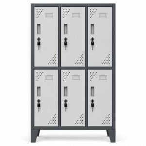 Locker Metálico 6 Puertas, 3 Cuerpos L300-2