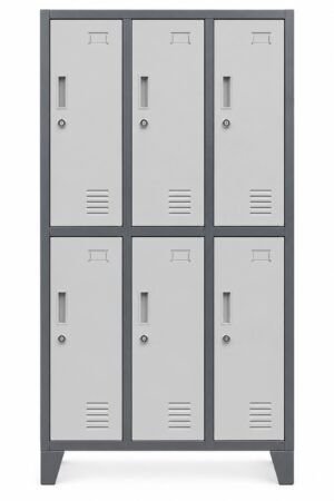 Locker Metálico 6 Puertas, 3 Cuerpos L300-2