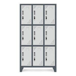 Locker Metálico 9 Puertas, 3 Cuerpos L300-3