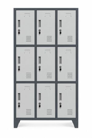 Locker Metálico 9 Puertas, 3 Cuerpos L300-3