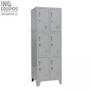Locker Metálico, 2 Cuerpos, 6 Puertas L200-3