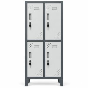 Locker Metálico 4 Puertas, 2 Cuerpos L200-2