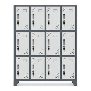 Locker Metálico 12 Puertas, 4 Cuerpos L400-3