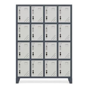 Locker Metálico 16 Puertas, 4 Cuerpos L400-4