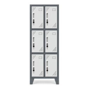 Locker Metálico 6 Puertas, 2 Cuerpos L200-3