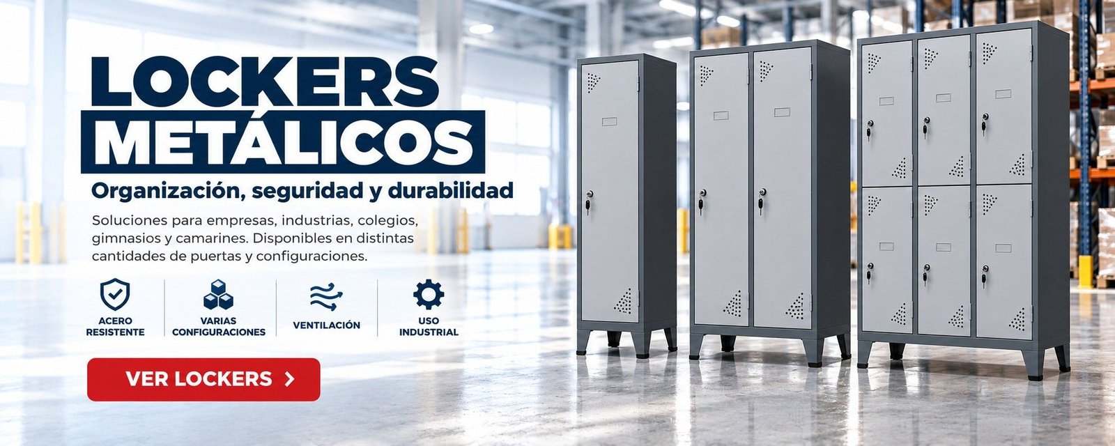 Lockers metálicos para empresas, industrias, colegios, gimnasios y camarines