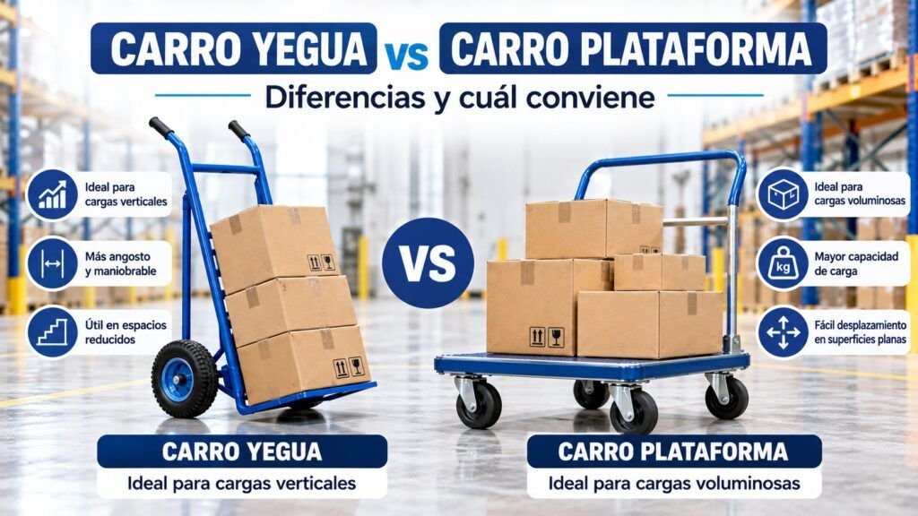 Carro yegua vs carro plataforma: diferencias según carga, estabilidad y espacio de uso
