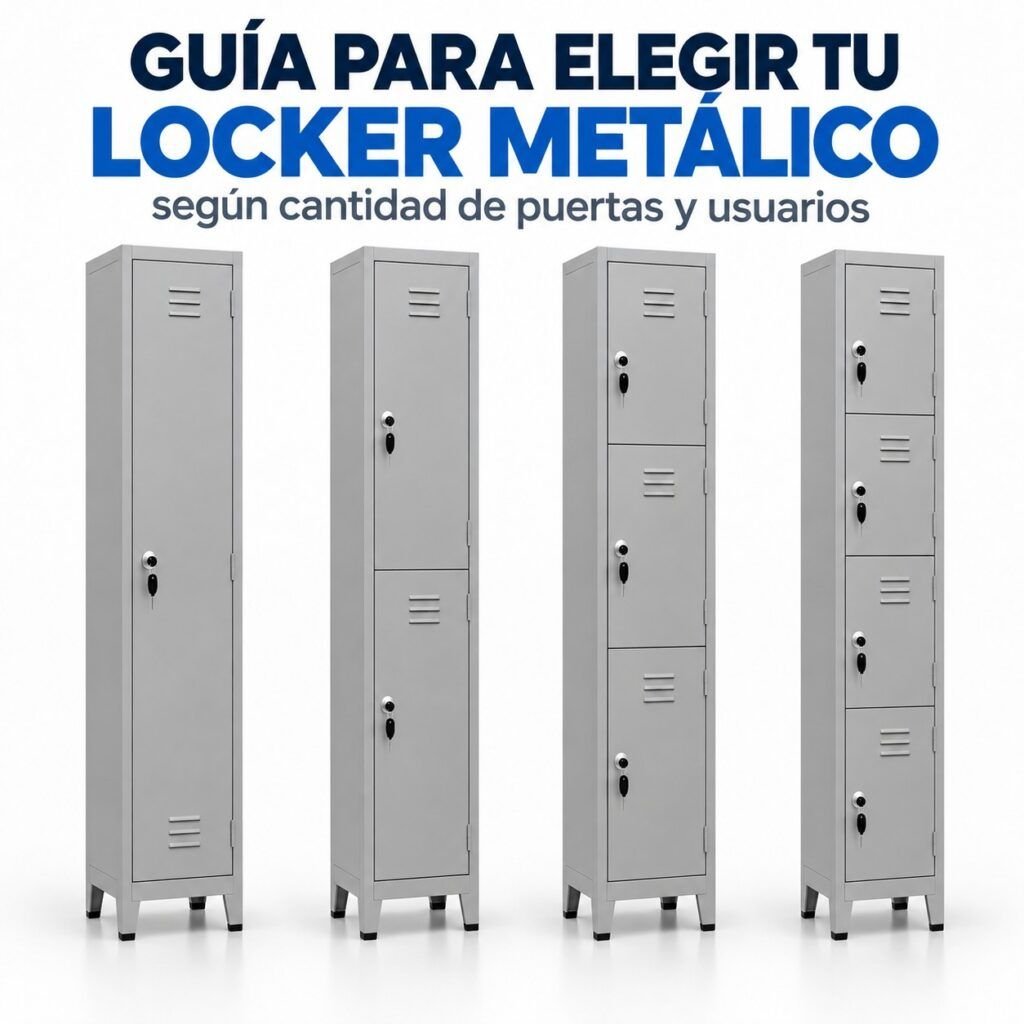 Cómo elegir un locker metálico según cantidad de puertas