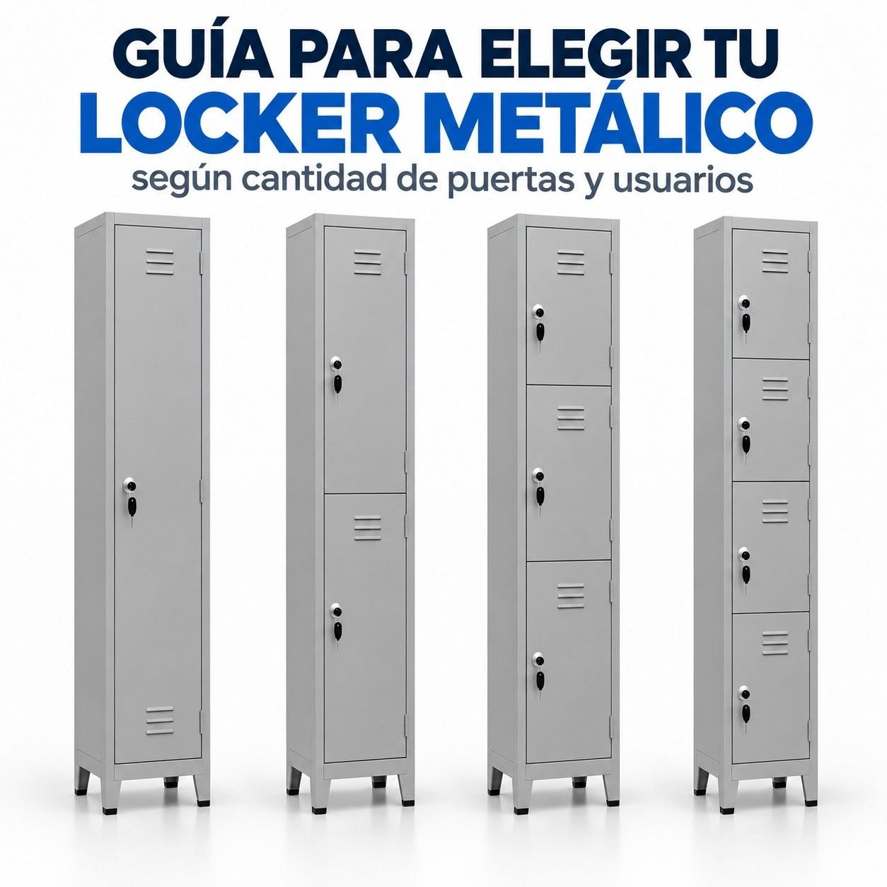 Cómo elegir un locker metálico según cantidad de puertas