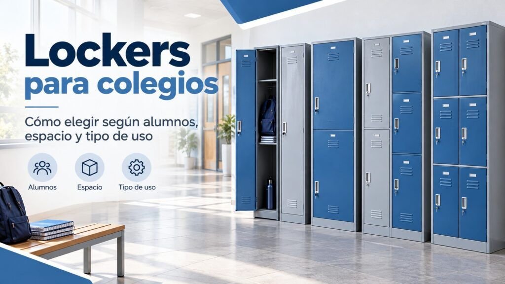 Lockers para colegios según cantidad de alumnos, espacio disponible y tipo de uso