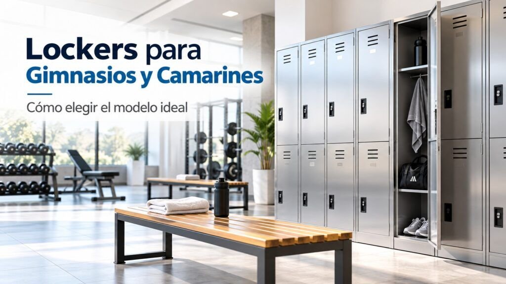 Lockers para gimnasios y camarines con compartimentos para ropa, bolso, toalla y calzado