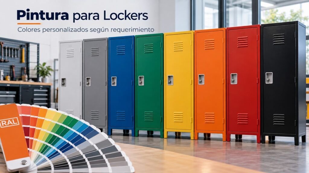 Lockers metálicos personalizados con pintura electrostática en distintos colores y carta RAL