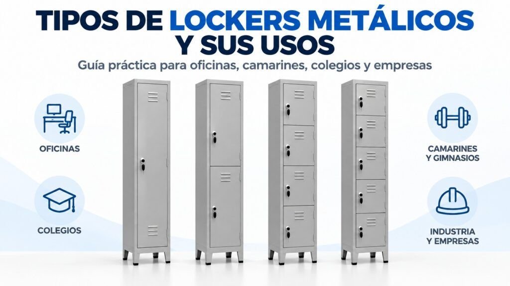 Tipos de lockers metálicos para oficinas, camarines, colegios y empresas
